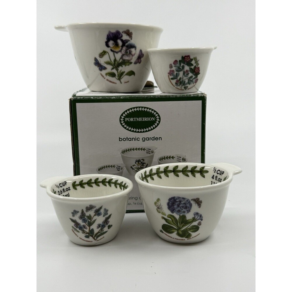 Portmeirion Botanic Garden Measuring Cup Set of Four NIB